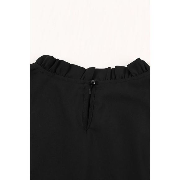 Azura Exchange  Black Flounced Tank Top - Picture 10 of 15